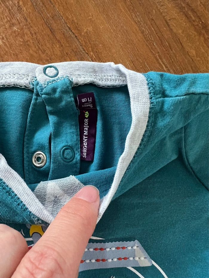 lot de 2 t-shirts manches courtes 9 mois Sergent Major - photo numéro 3