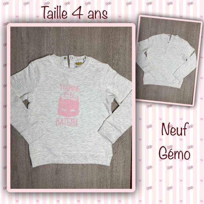 Pull-sweat  léger Bat Girl - Taille 4 ans - neuf