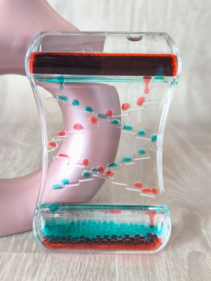 Sablier à huile double apaisant vert et rouge