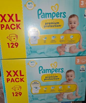 258  couches pampers premium protection taille 3
