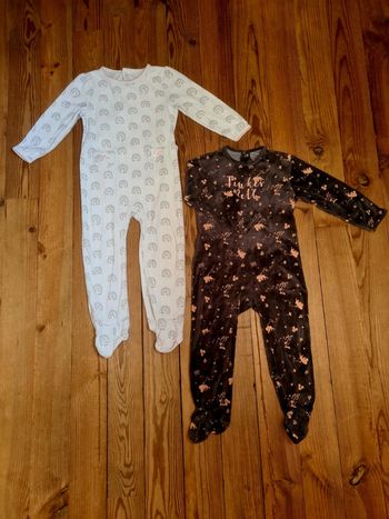 Lot de 2 grenouillères pour bebe fille