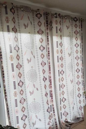 Lot rideaux occultants imprimés "Attrape- rêves "