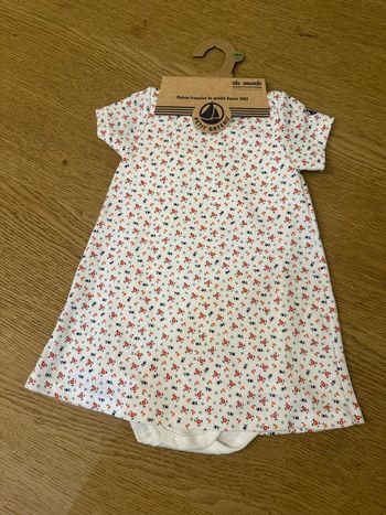 Robe fille bodie intégré petit bateau 18 mois 