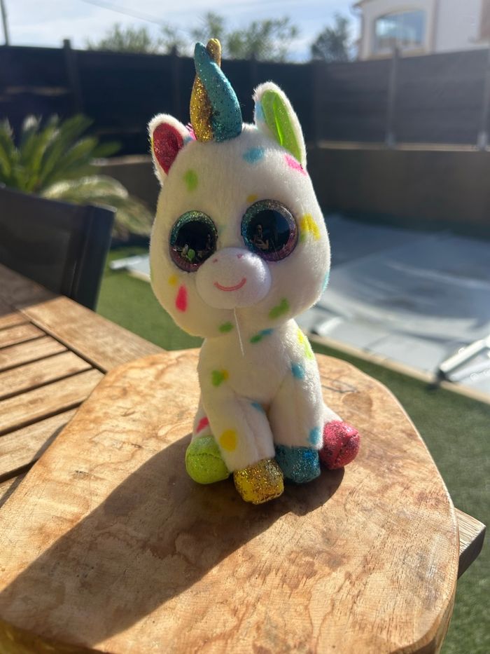 Peluche Licorne Multicolore – Yeux pailletés