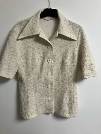 Vintage- Joli haut beige chiné