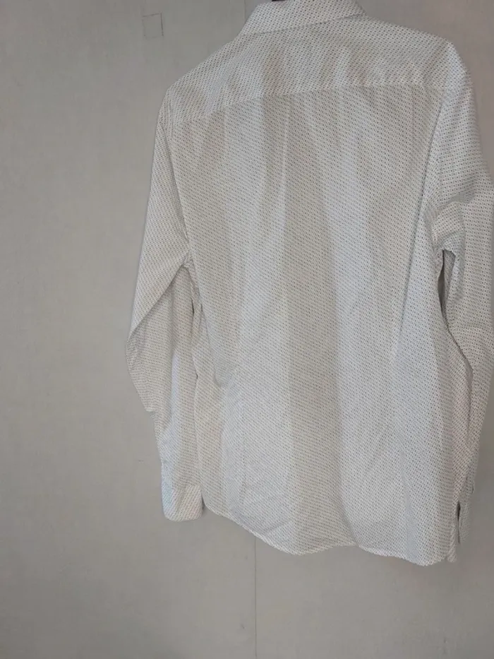 Chemise blanche slim imprimé "Brice" - photo numéro 3