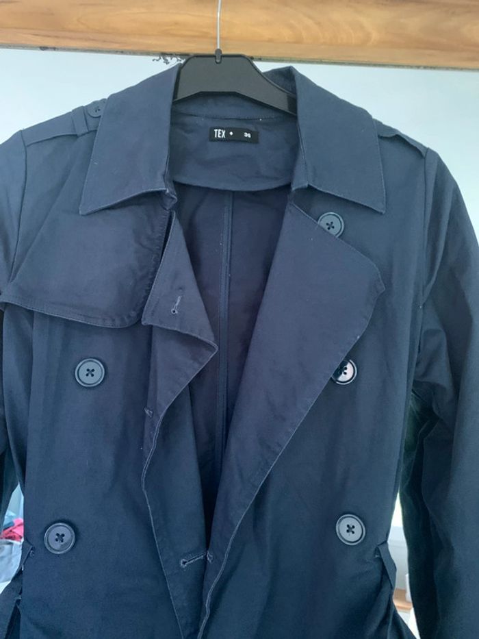 Trench coat Tex bleu marine taille 36 - photo numéro 3