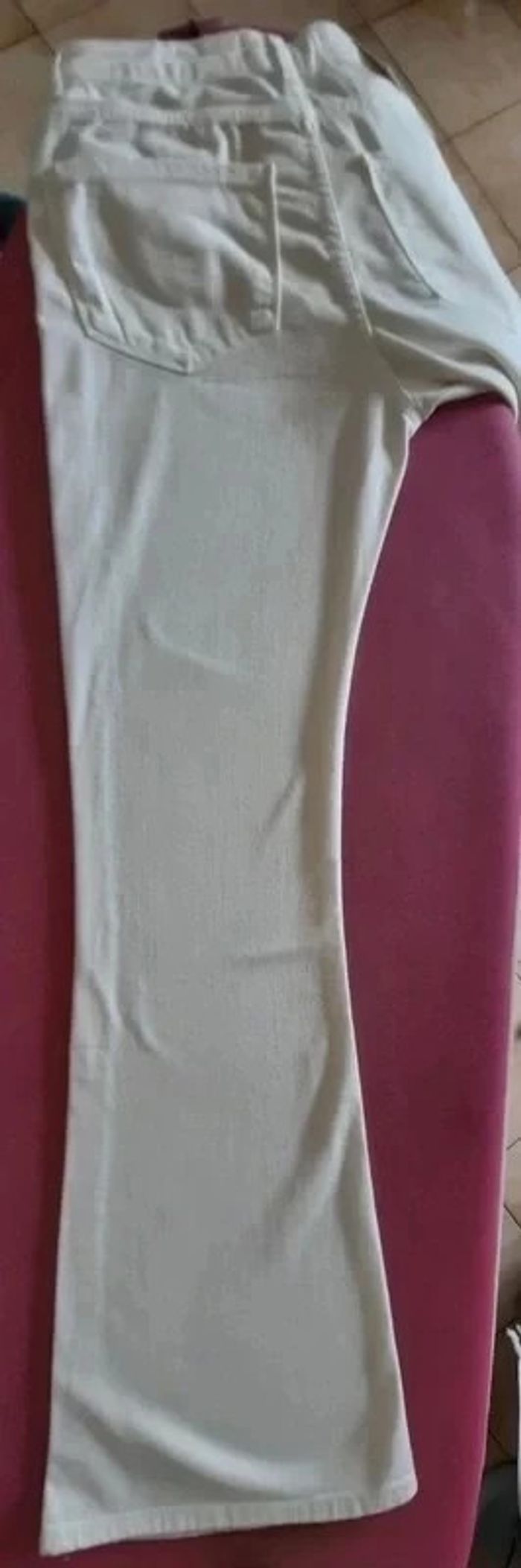 Jean blanc pattes d'éléphant Taille 34 - photo numéro 10