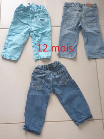 3 pantalons 12 mois
