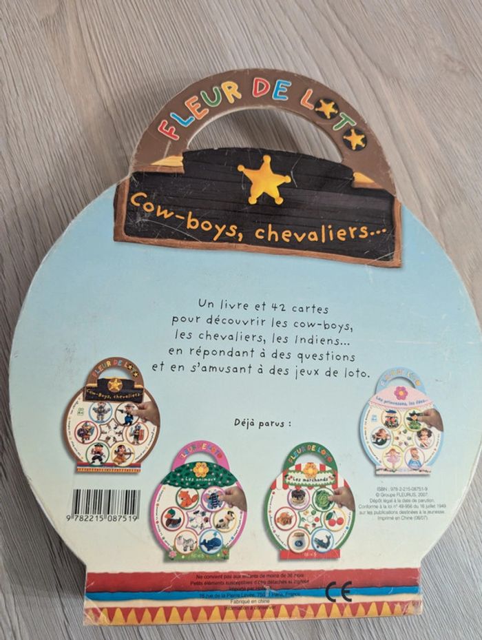 Jeu de loto en livre cowboy chevalier indien - photo numéro 3