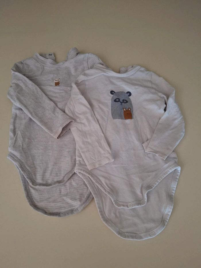 Lot de 2 bodys bébé garçon Okaidi