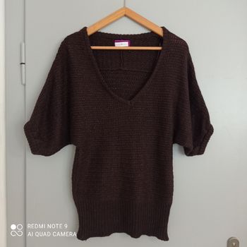 Pull brun lurex t38 angora