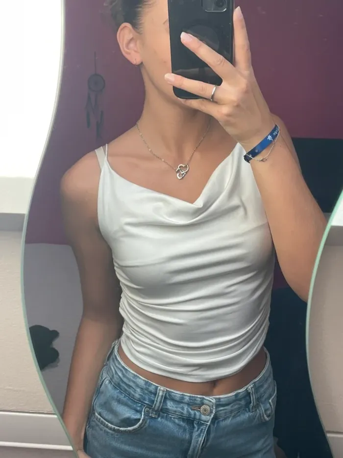 Débardeur blanc soirée