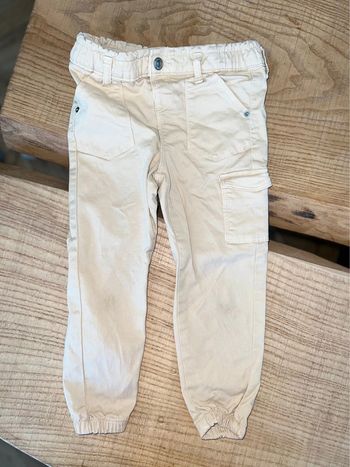 Pantalon kiabi 3 4 ans beige cargo fille toile