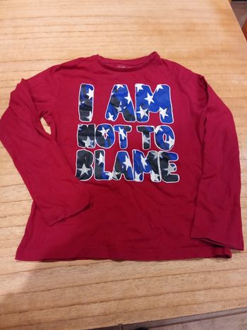 tee shirt manches longues bordeaux - 6 ans