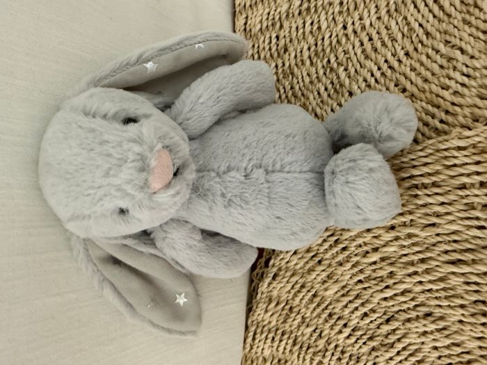 Jellycat Peluche, Lapin, Modèle : Shimmer | Gris - photo numéro 2
