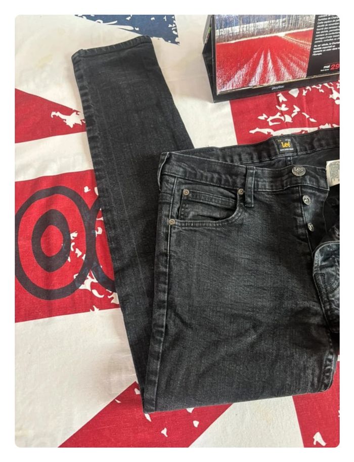 Jeans Lee noir chiné taille 38 slim - photo numéro 8