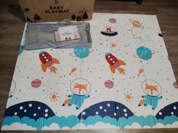 Grand tapis d'éveil bébé sweetyfox 150x180 réversible
