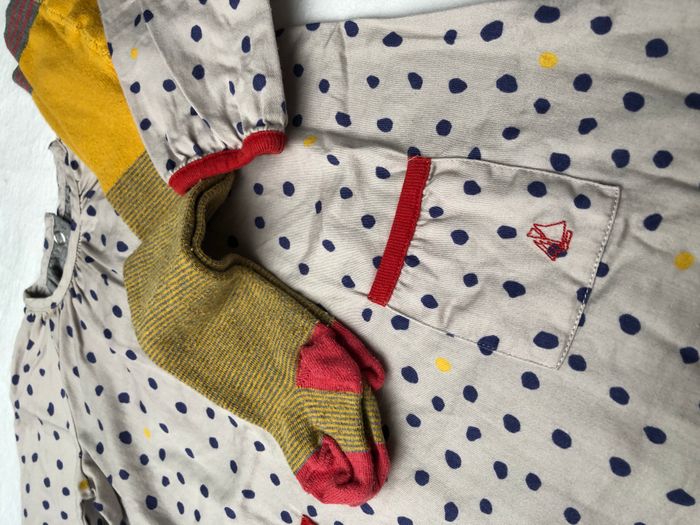 Lot Petit Bateau : robe + collants 6 mois - photo numéro 2