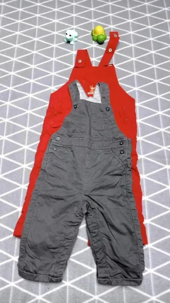 🦁 lot 2 salopettes hiver, 12 mois