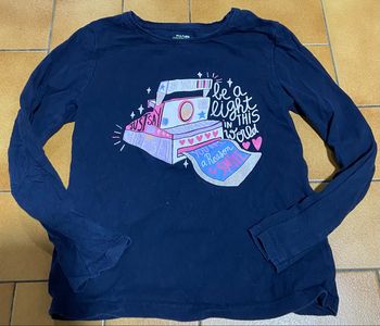 Tshirt ml bleu à motif Polaroïd 8 ans 