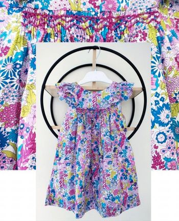 24 mois 2 ans robe été jacadi liberty ( neuve étiquettee)