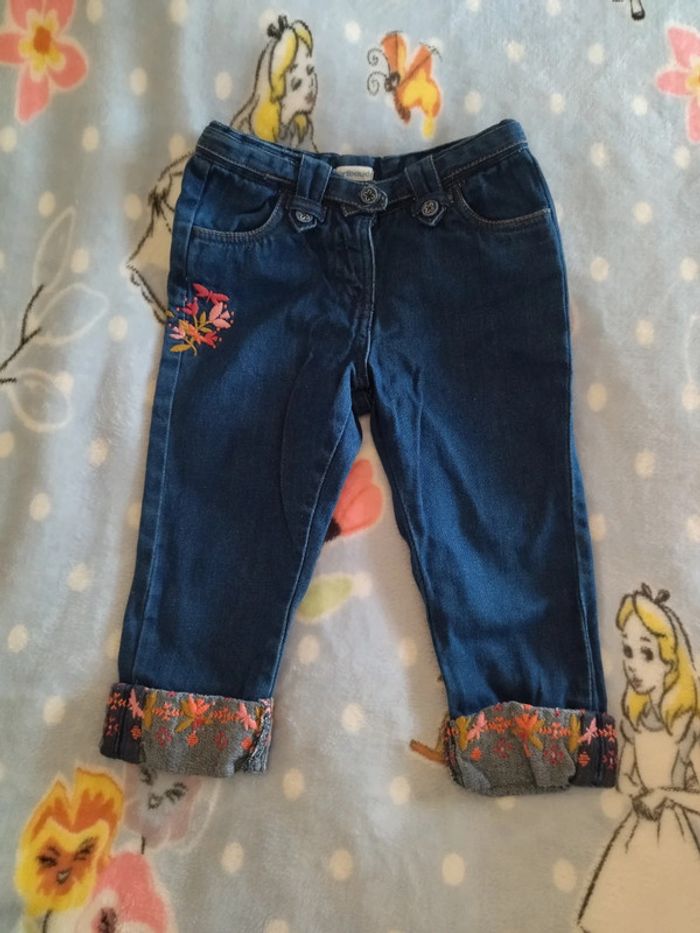 Jeans fleurs Vertbaudet 24 mois