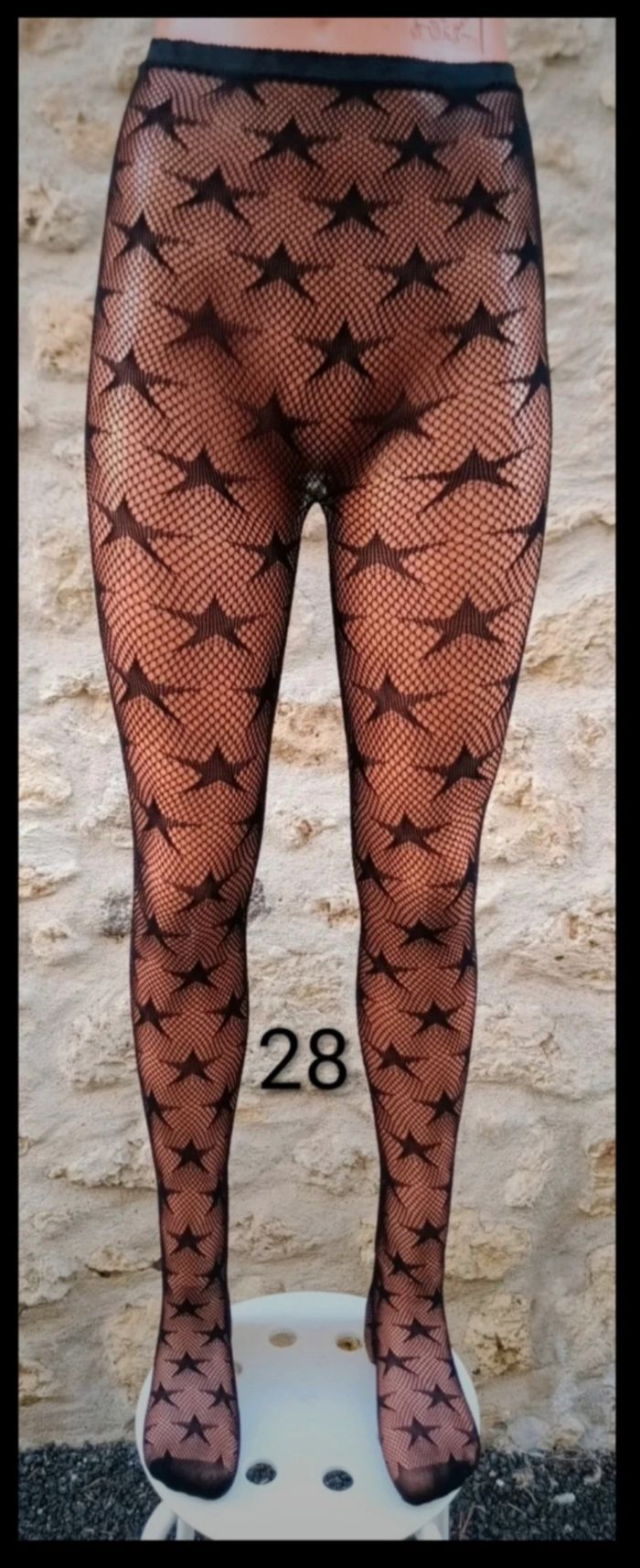 Collant résille motif fantaisie - photo numéro 2