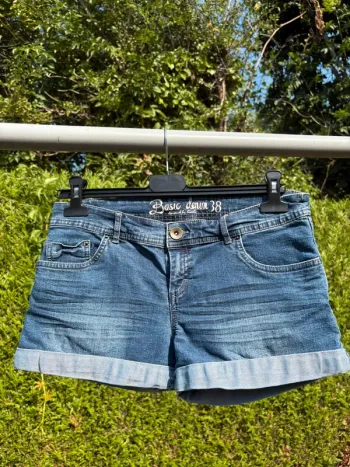 Short en jean taille haute – Marque Kiabi