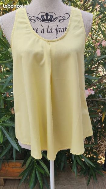 Top à bretelle jaune pimkie taille 36