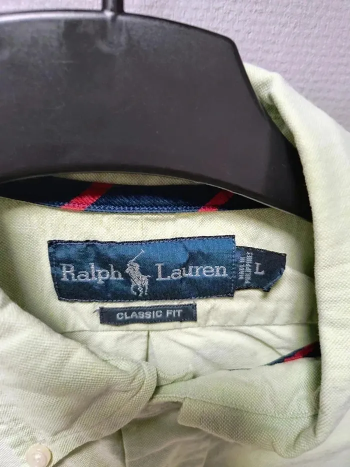 Chemise Ralph Lauren Classic Fit Vert Clair Vintage Y2K - photo numéro 8