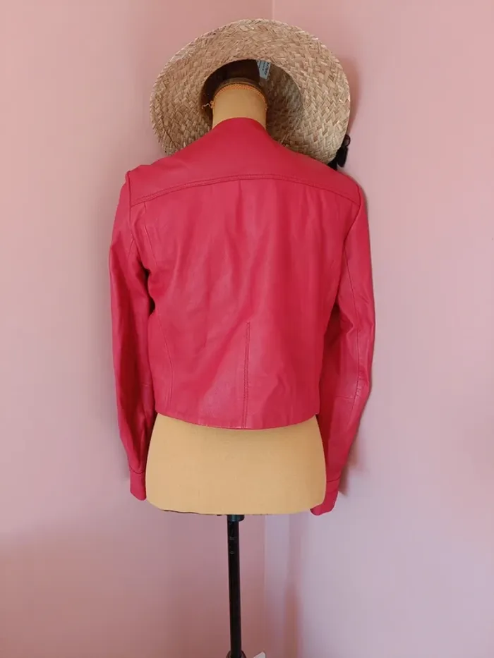 Blouson 100% cuir d'agneau - photo numéro 5