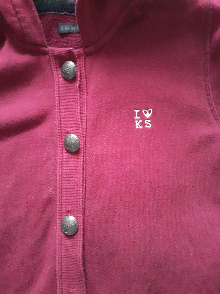 Veste fille molletonnée à capuche 14 ans rose foncé - photo numéro 3