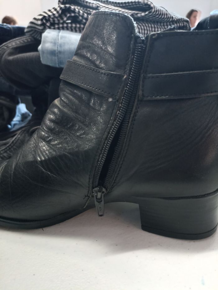 Bottines noires en cuir - photo numéro 3