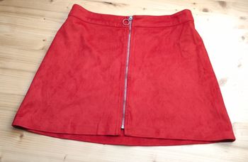 🌺 Jupe courte suédine - rouge foncé - Zara - M (38) 🌺