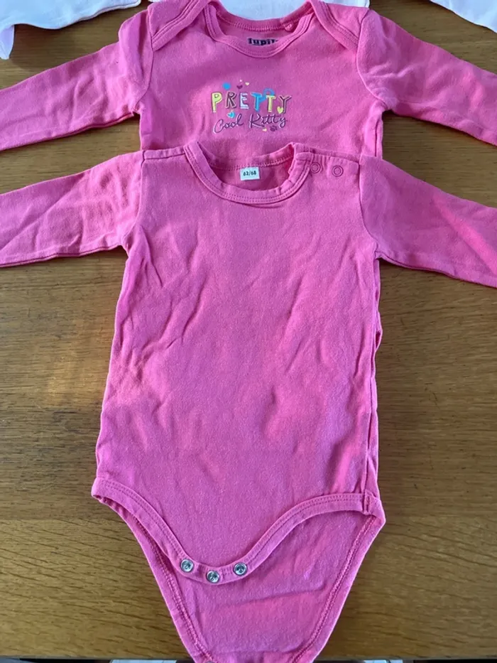 Lot 3 Body fille manches longues 2-6 mois - photo numéro 2