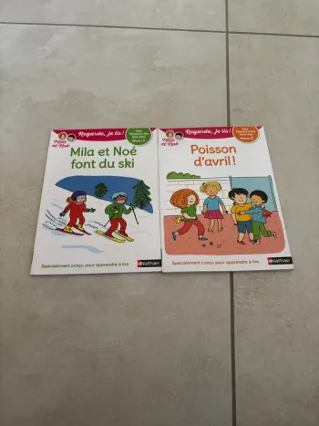 Mila et Noé font du ski et poisson d’avril