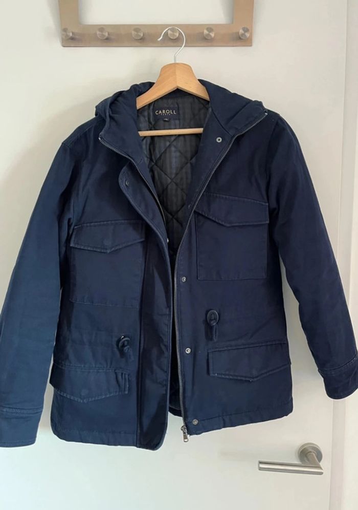 Blouson/parka bleu Marie Caroll - photo numéro 2