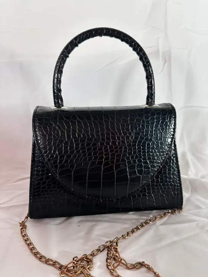 Sac faux cuire noir - photo numéro 2