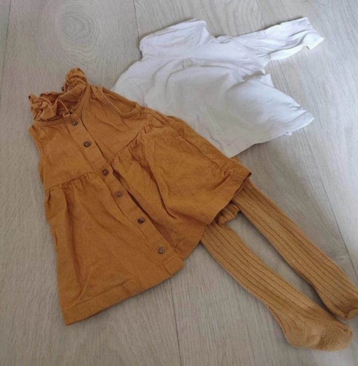 Ensemble robe collant manche longue