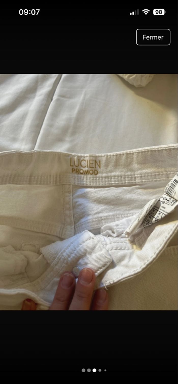 Jean blanc femme - photo numéro 3