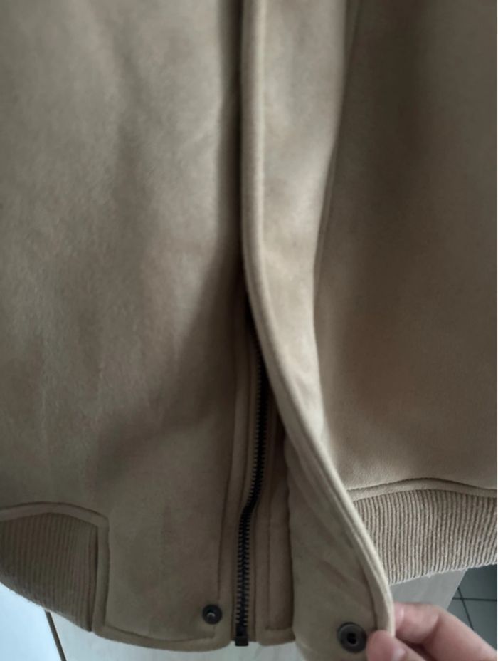 Manteau veste effet daim kiabi XL homme beige - photo numéro 2