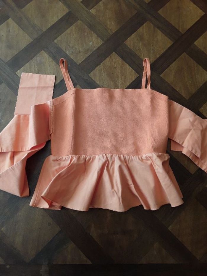 Haut type bustier orange S ZARA BE