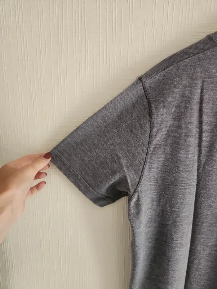 Tee-shirt manches courtes Benson & Cherry gris L - photo numéro 7
