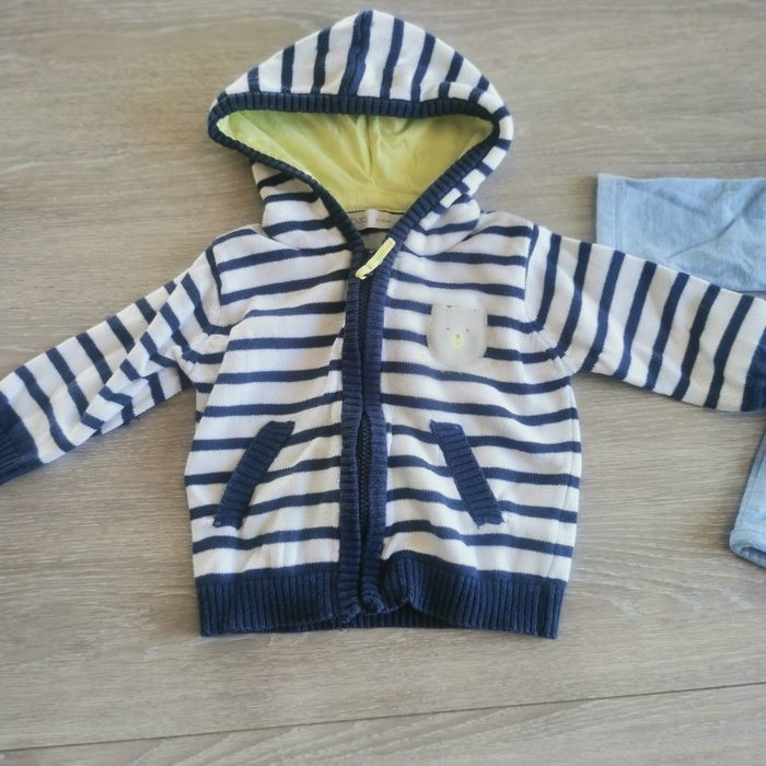 Lot gilet / pull 3 mois obaibi /orchestra / baby gemo - photo numéro 2
