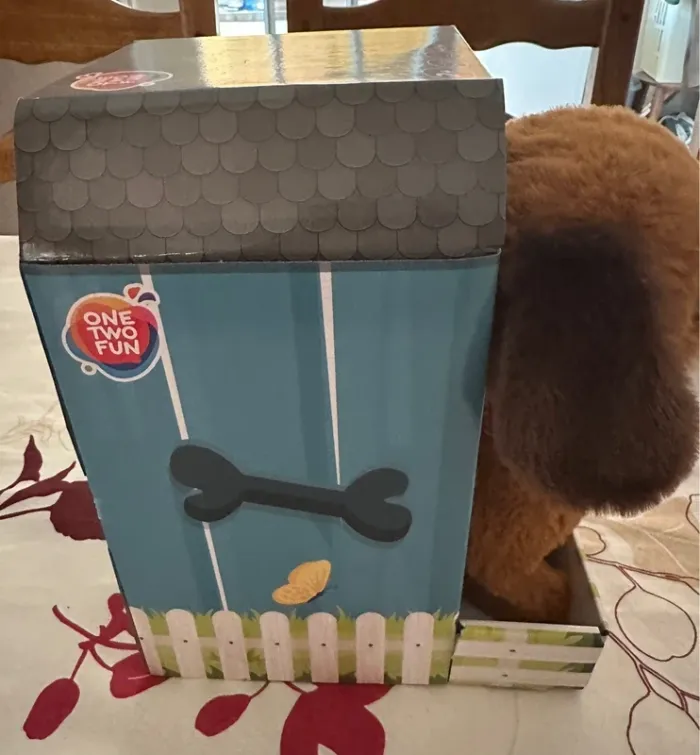 Peluche chien mécanique avec bouton - photo numéro 2