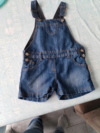 Salopette short en jean 5 ans