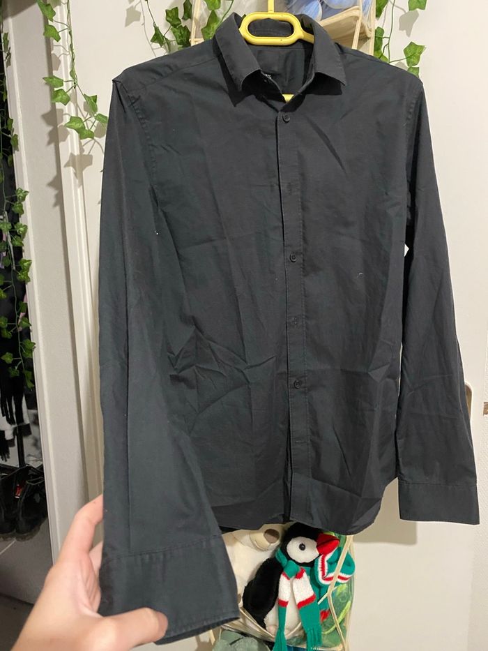 Chemise noir homme - photo numéro 2