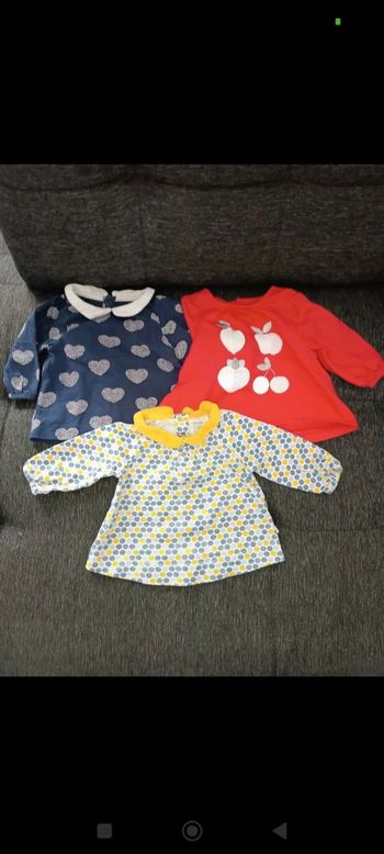 Lot de 3 t-shirt manches longues