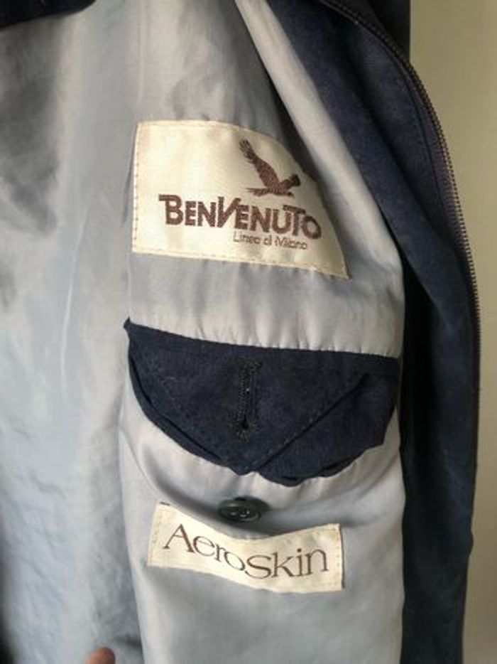 Veste bleue effet daim aeroskin - photo numéro 2